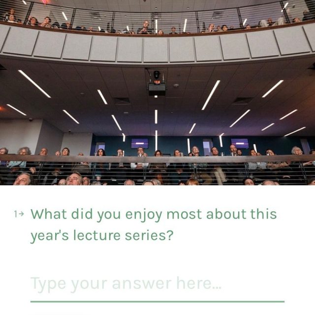 Did you attend any of our lectures this year? We’d love to have you complete our post lecture survey! This helps us continually improve our lecture series! Find the link to the survey in our bio!