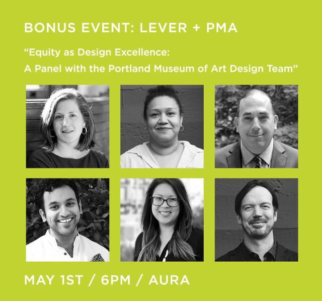 Looking forward to tonight’s SOLD OUT event with LEVER Architecture and the Portland Museum of Art Design Team — including members of LEVER Architecture, Akomawt Educational Initiative, Unknown Studio, and Openbox.
🔻🔸🔹
This bonus lecture will discuss “Equity As Design Excellence”. 
🔹🔸🔻
See you tonight at 6pm at Aura in Portland, Maine. Doors open at 5pm with light bites and beverages, plus a meet and greet before and after the lecture.
-
-
-
-
#portlandmaine #architecture #architects #design #landscapearchitect #maine #maineevents #mainedesign #mainearchitecture #newenglandarchitecture #dwell #moderndesign #staycurious #equity #equityindesign #nativelands #peoplecentered #community#museum #musuemdesign #art #artmuseum